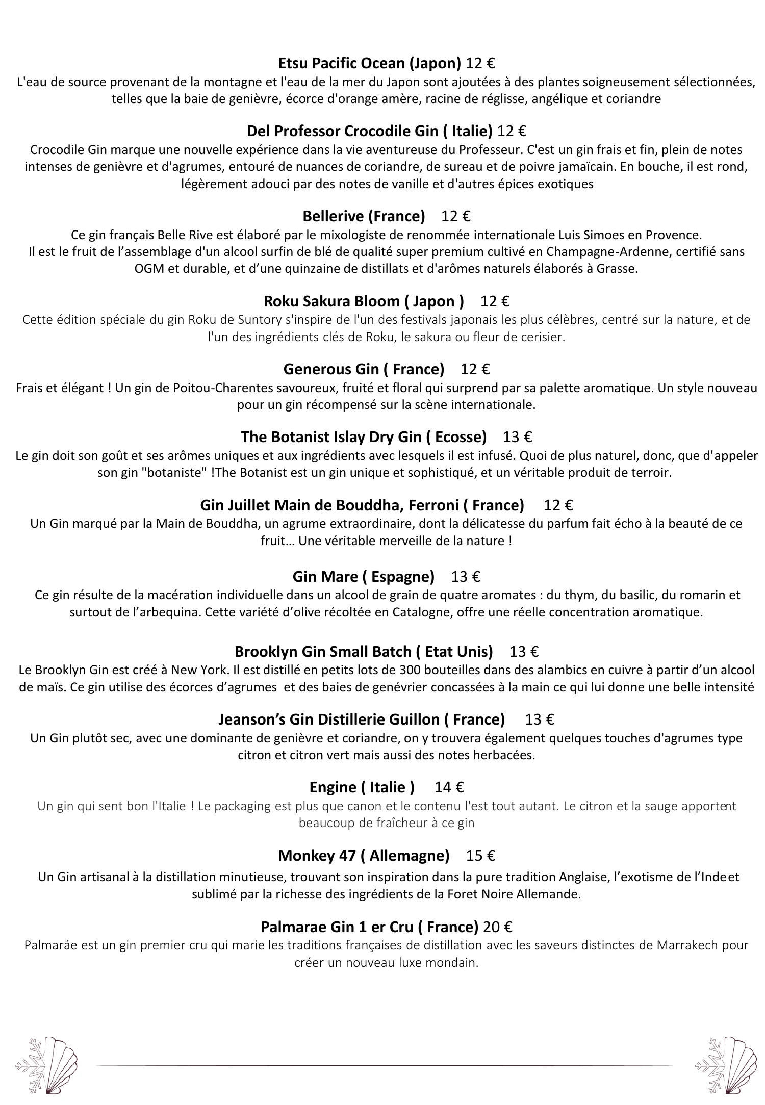 Carte Cocktail 4