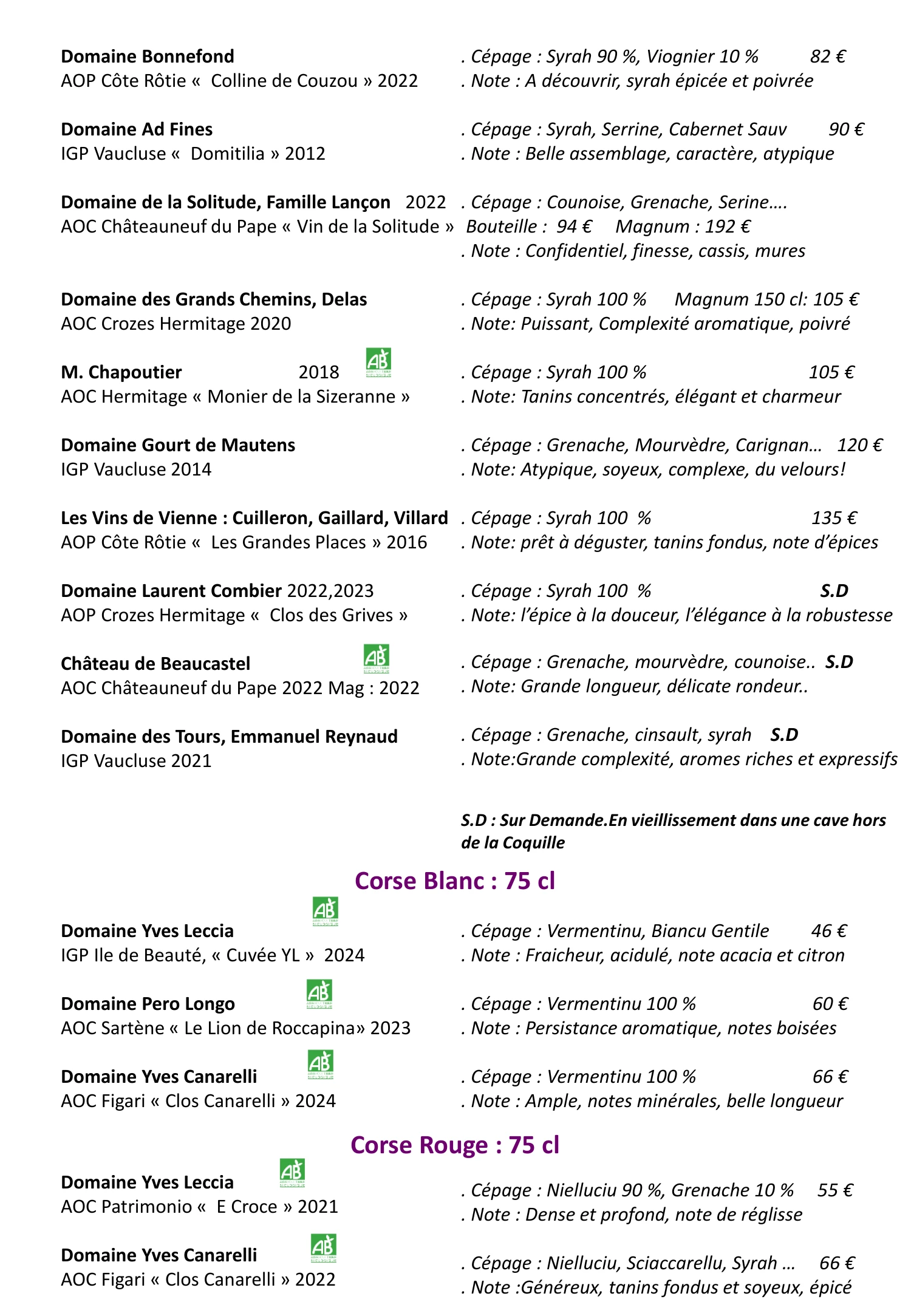 Carte Vins 7